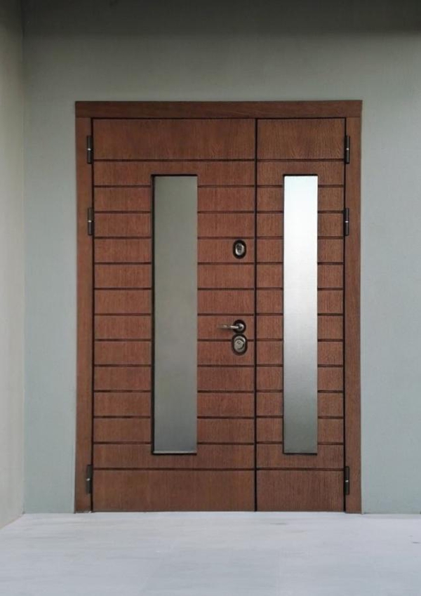 Полуторная дверь с двумя стеклами Полуторная дверь с двумя стеклами